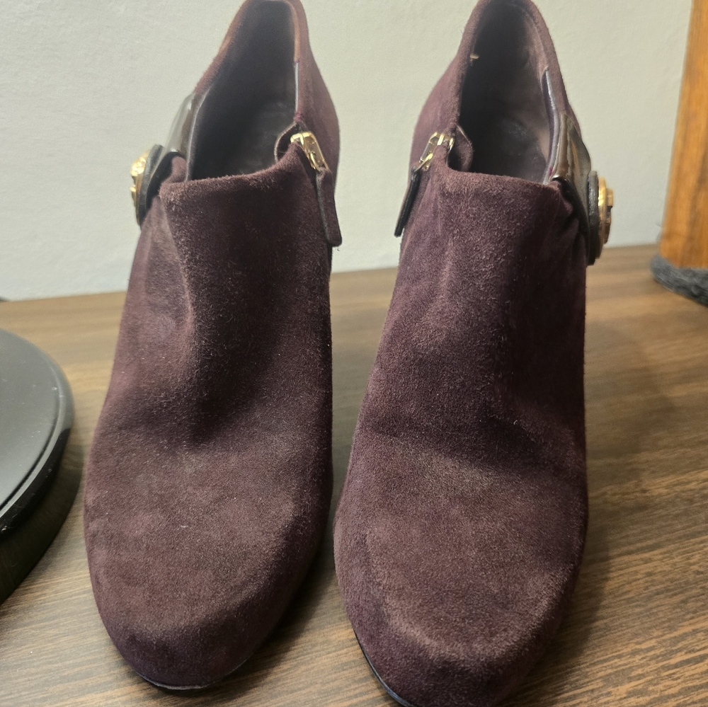 Gucci Hysteria Brown Suede Booties Size 7.5 - Picture 6 of 9